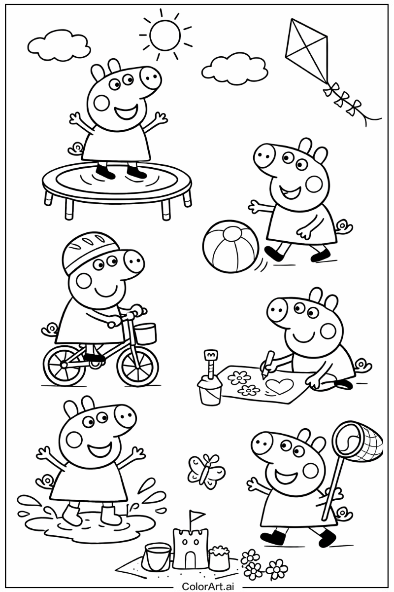 Peppa pig Having Fun