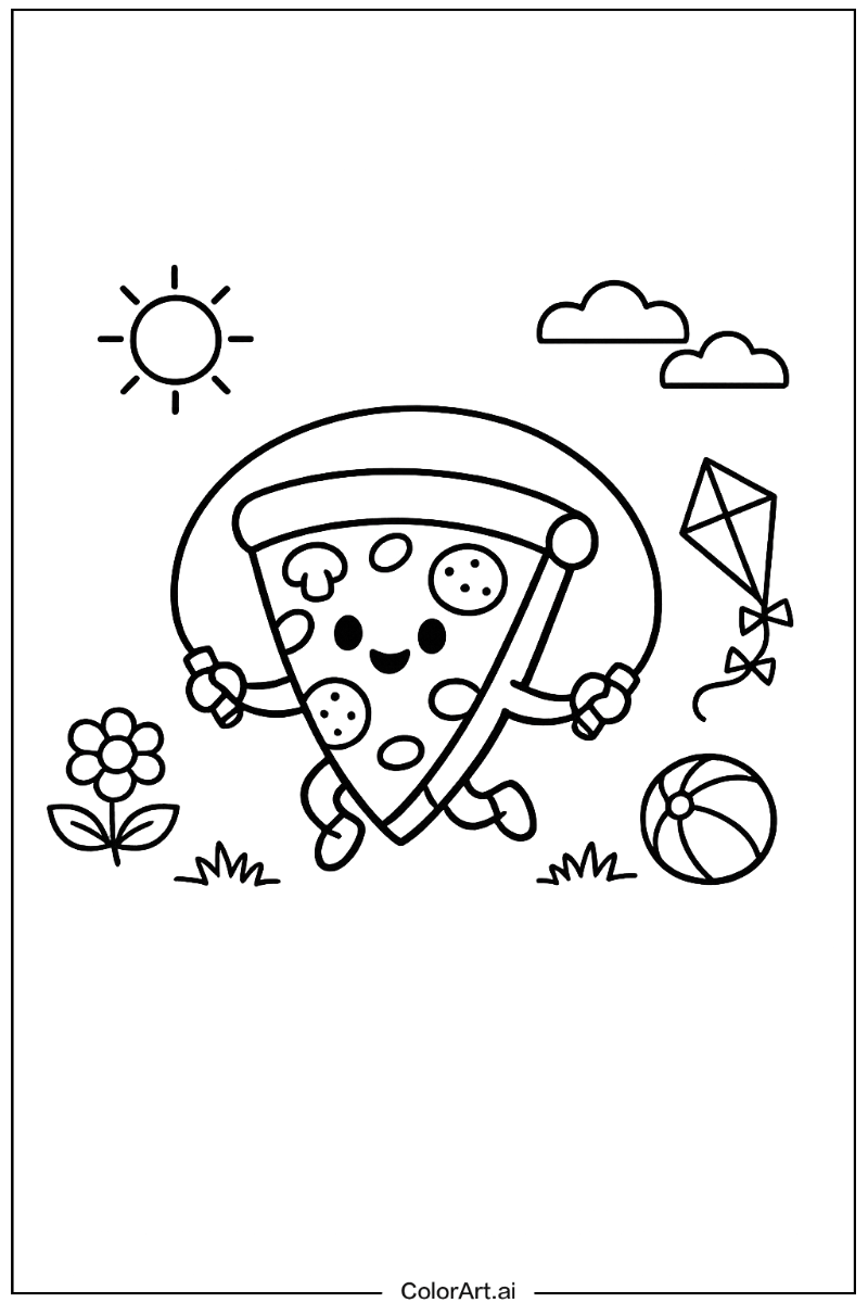 pizza Playing Outside 3