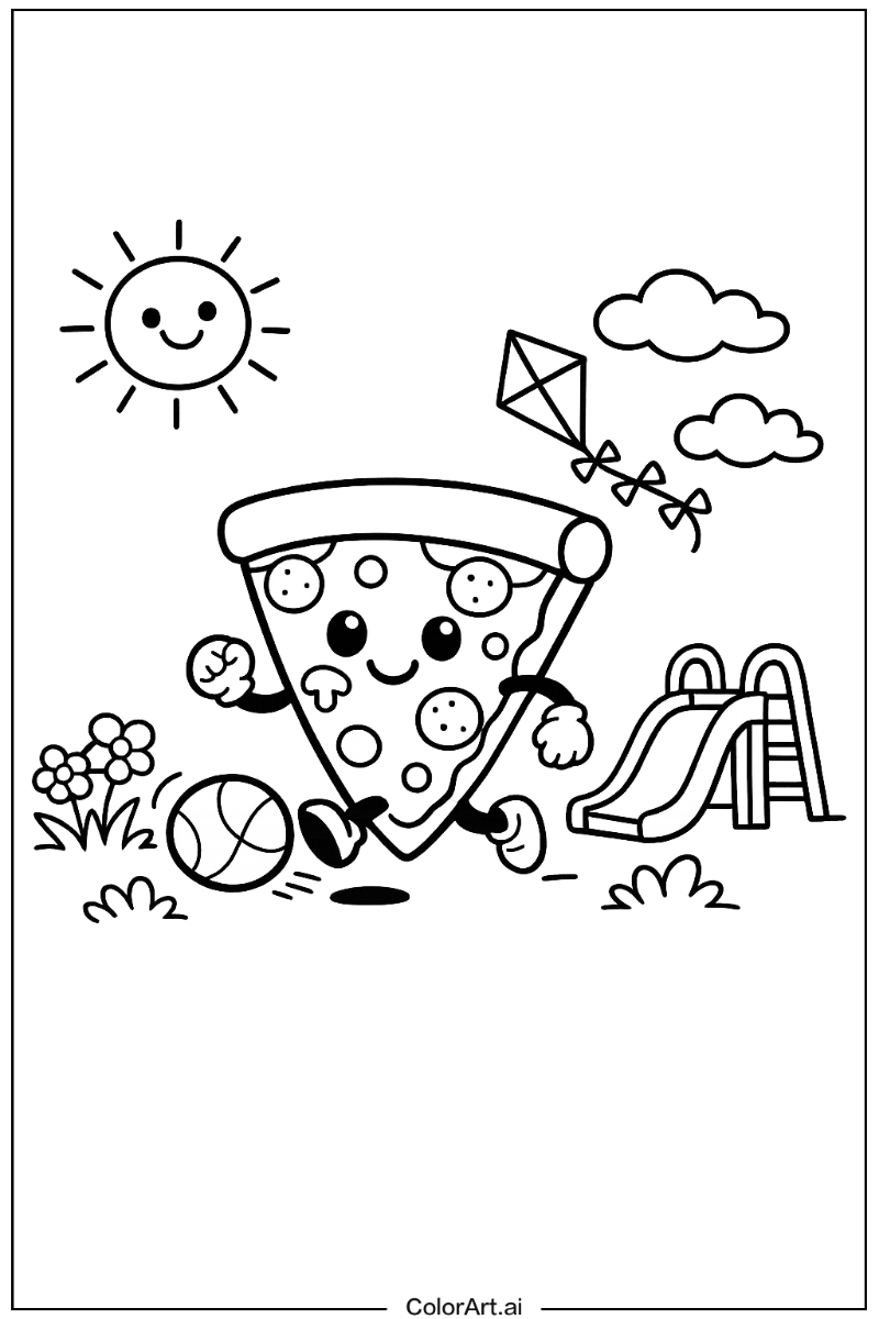 pizza Playing Outside 6