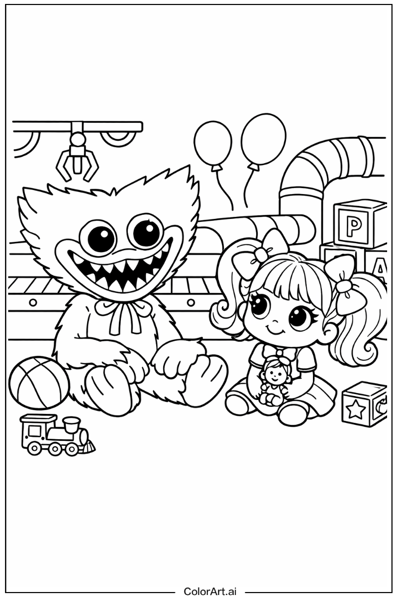 Mini huggy Poppy playtime Scene