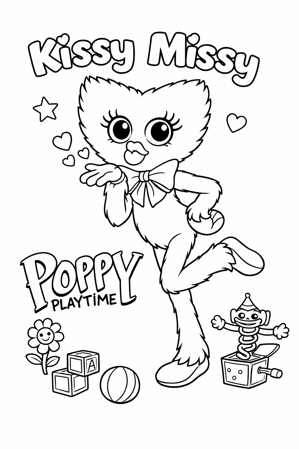 Poppy playtime with Remove background kissy missy Theme