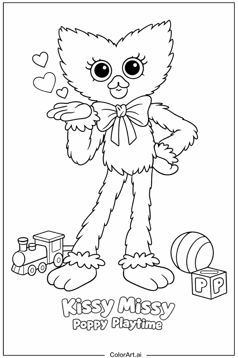 Poppy playtime with Remove background kissy missy Theme 2