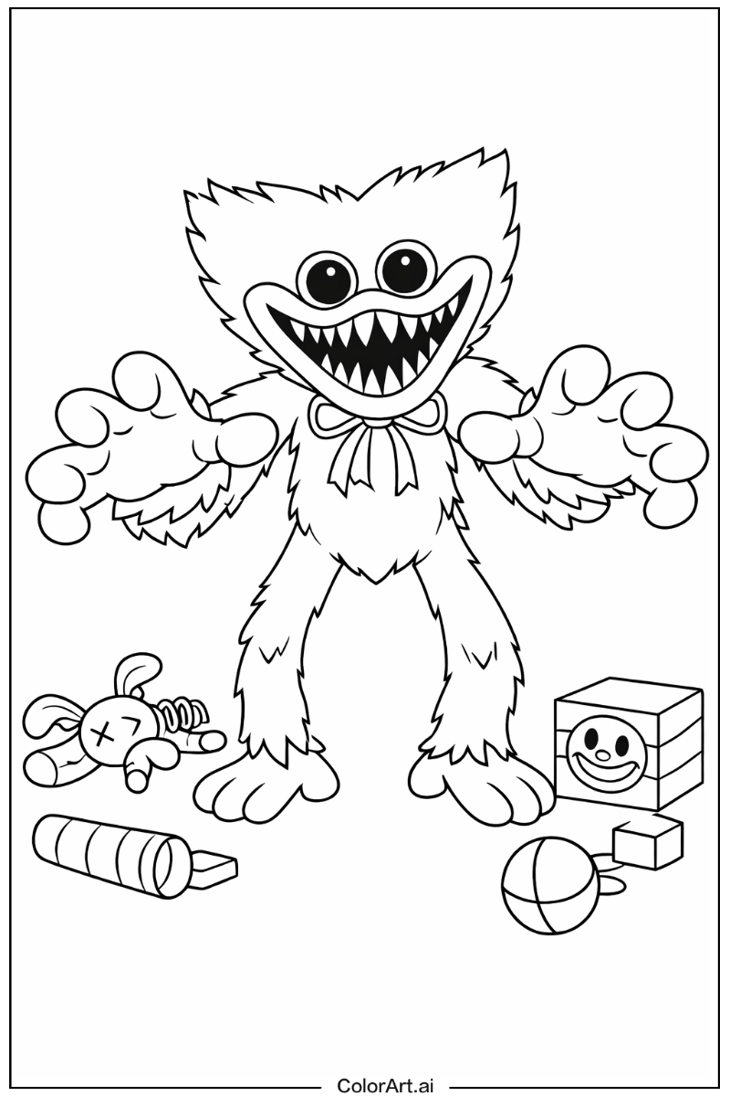 Remove background huggy wuggy Poppy playtime Scene 3