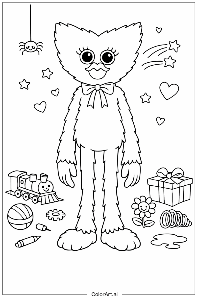 Poppy playtime with Remove background kissy missy Theme 3