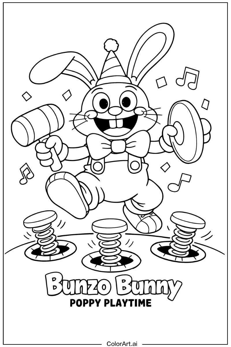 Poppy playtime with Remove background bunzo bunny Theme