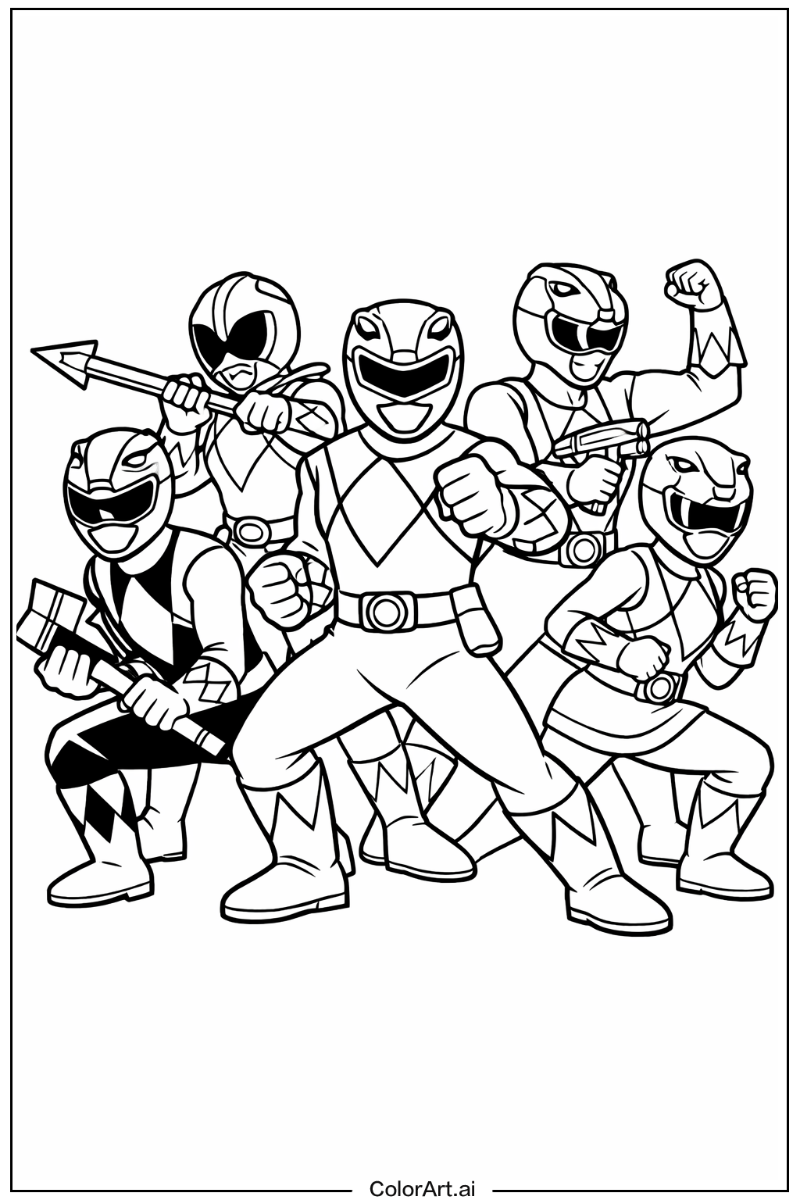 Power rangers team Power range Scene