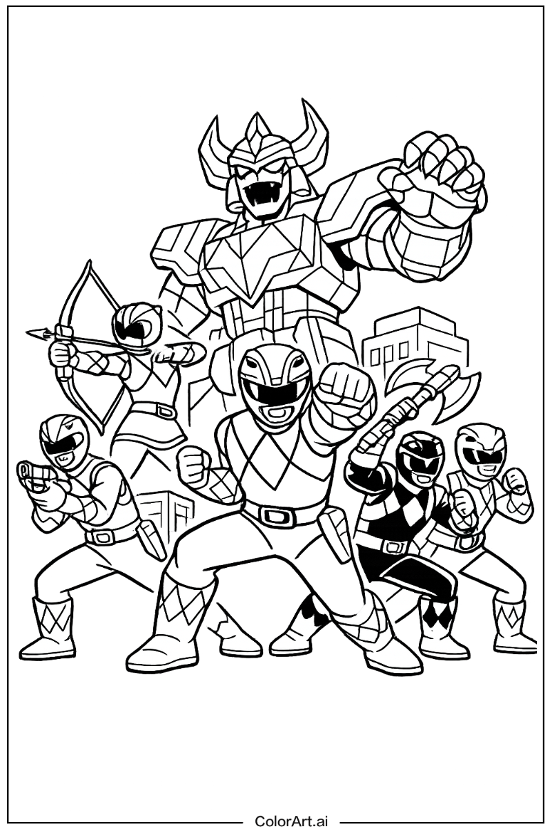 Power rangers city battle Power range Scene