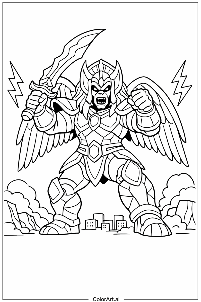 Goldar Power range Scene