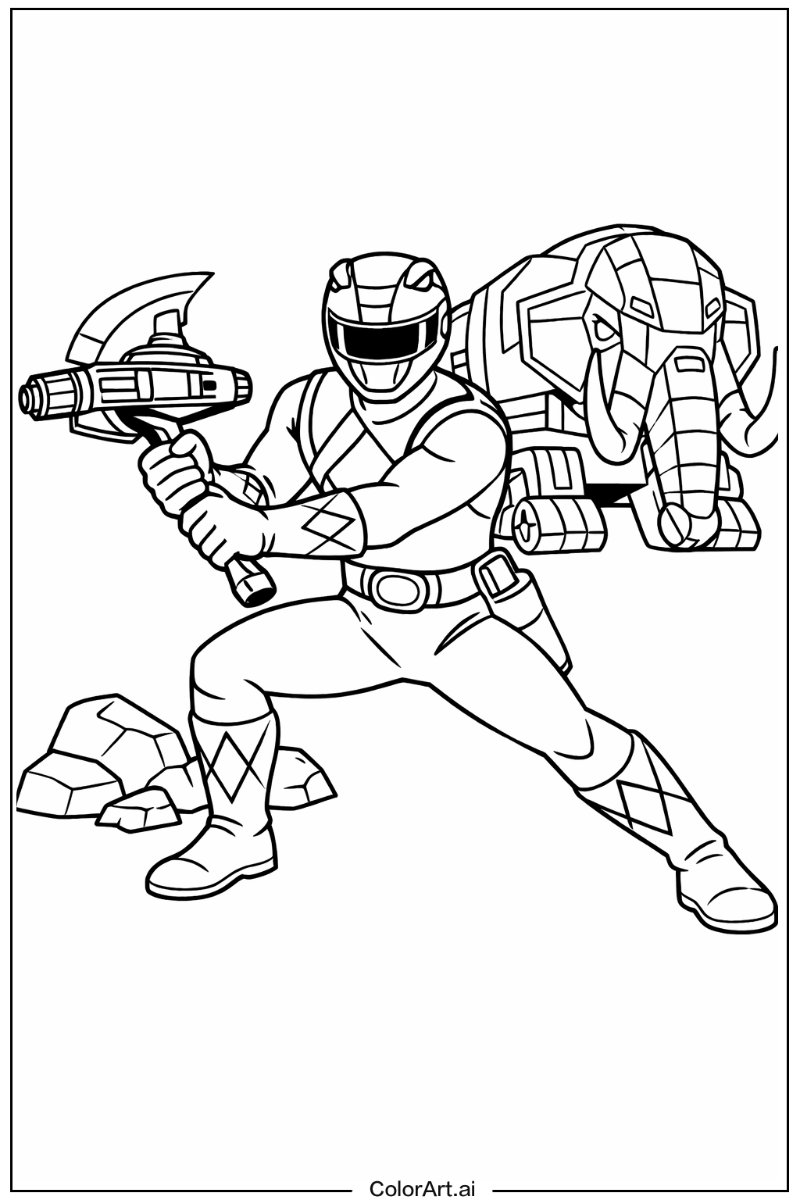 Black ranger Power range Scene 2