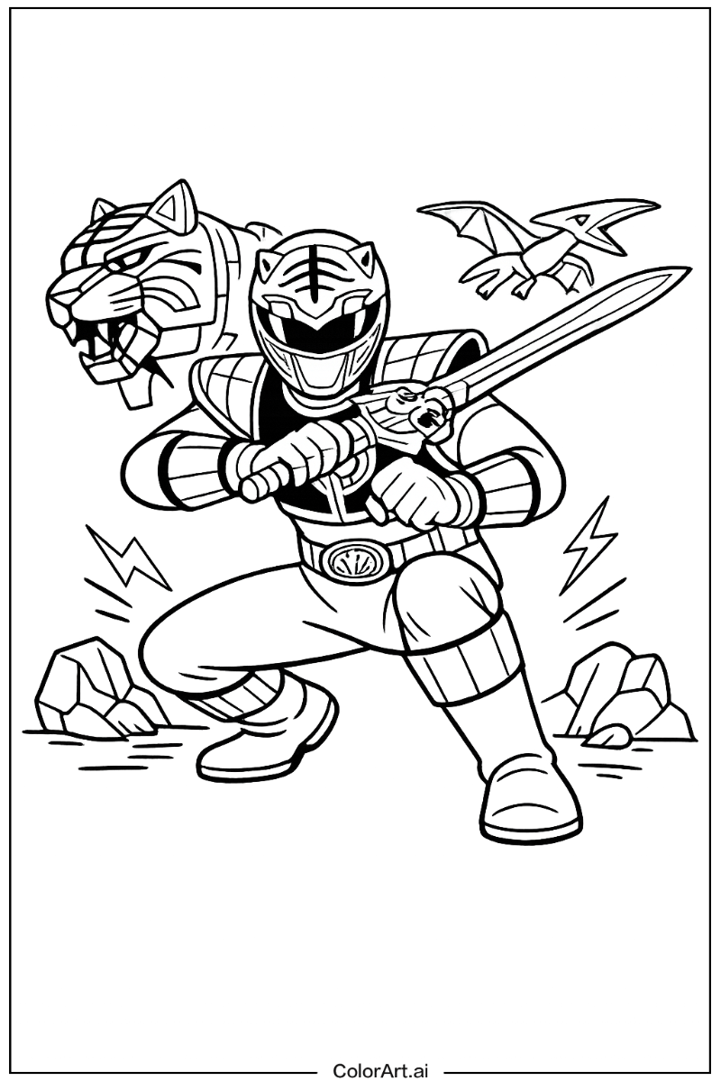 White ranger Power range Design 2