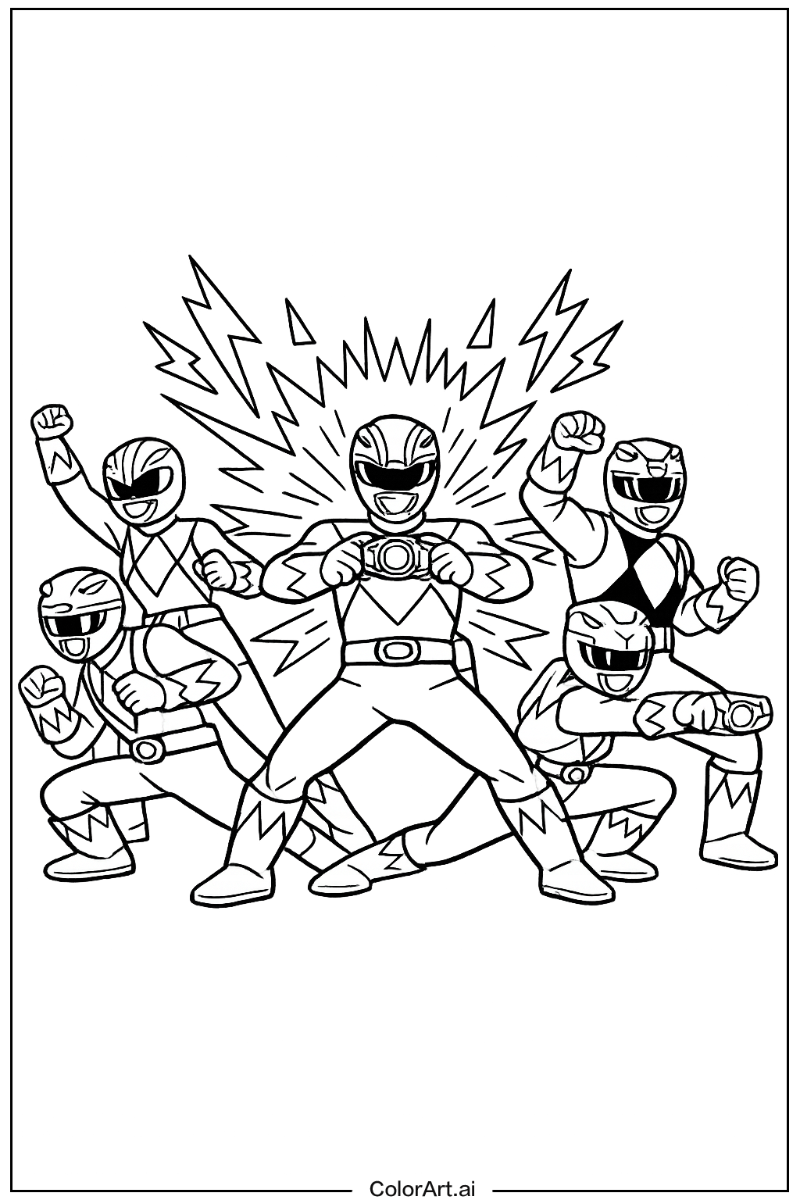 Power rangers transformation Power range Scene 2