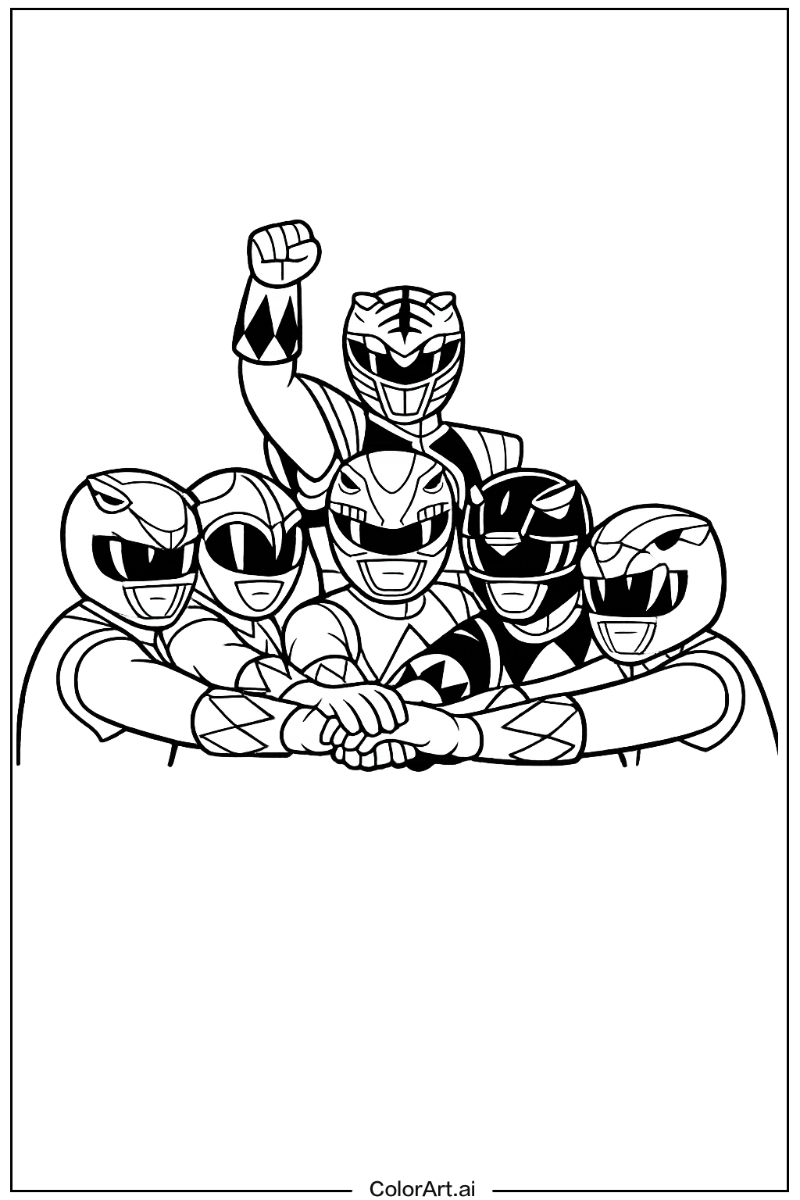 Power rangers teamwork Power range Scene 2