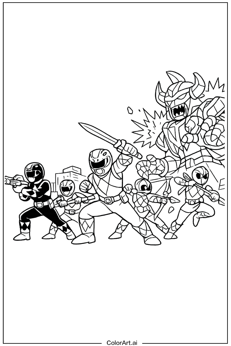 Power rangers city battle Power range Scene 2