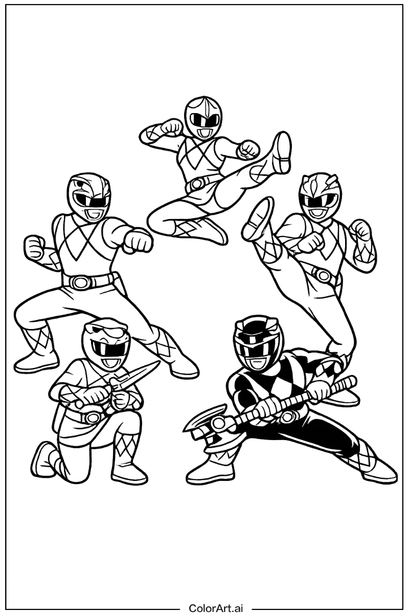 Power range with Power rangers training scene Theme 2