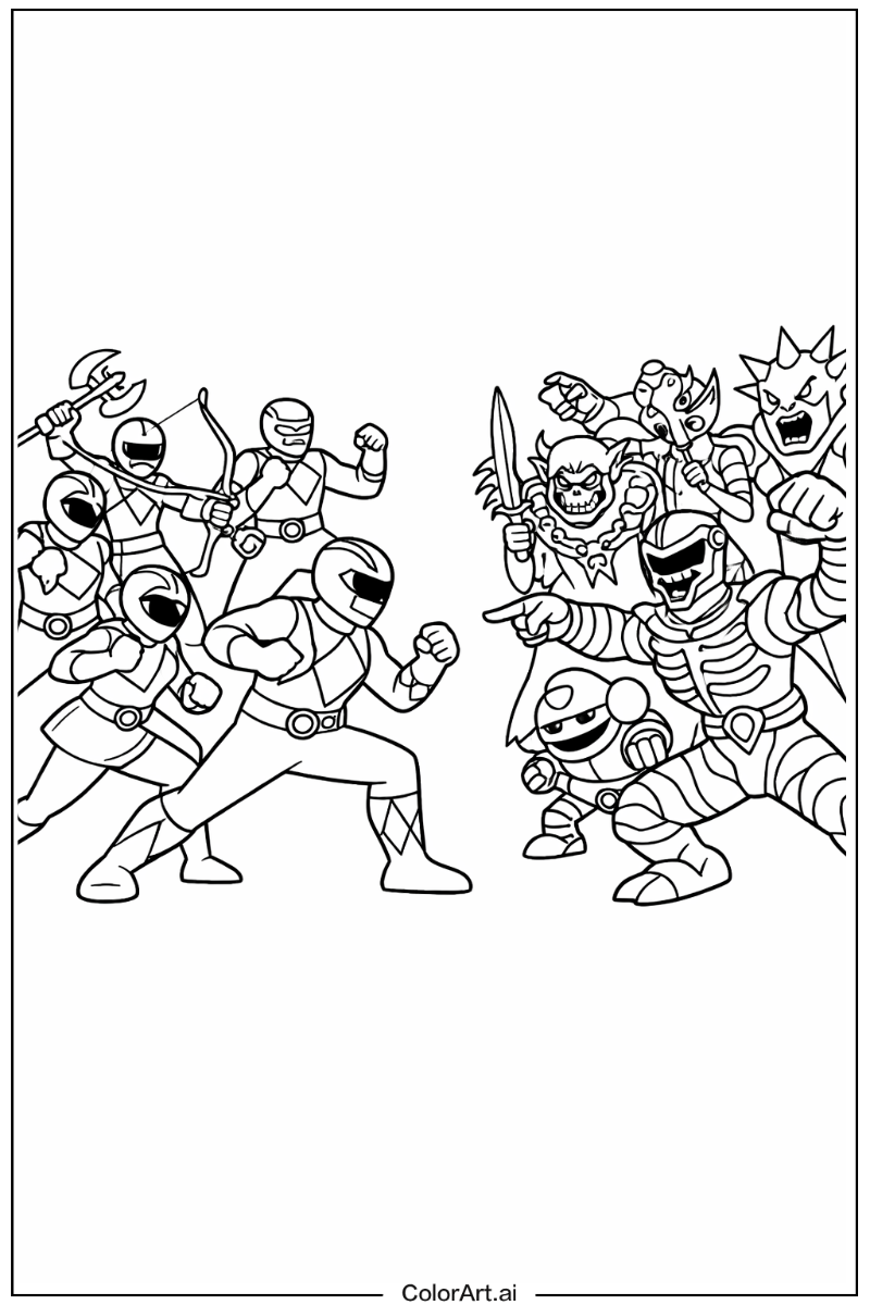 Power rangers vs villains Power range Scene 2