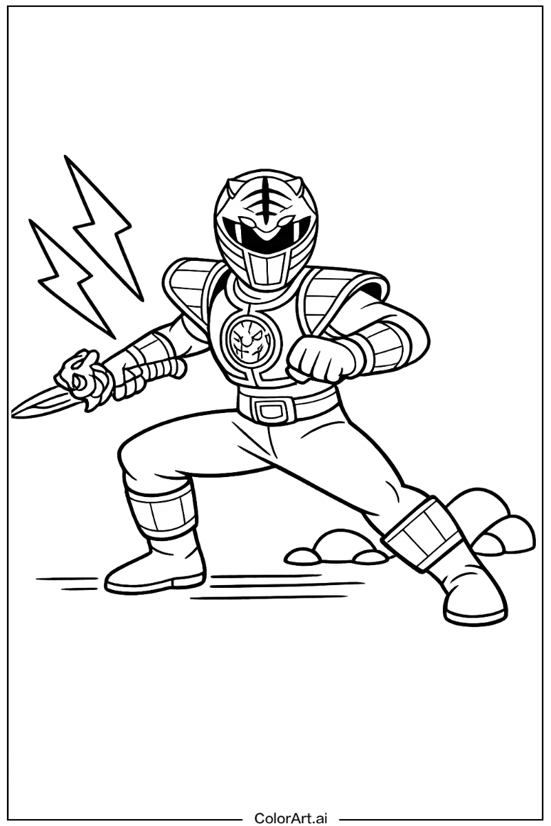White ranger Power range Design