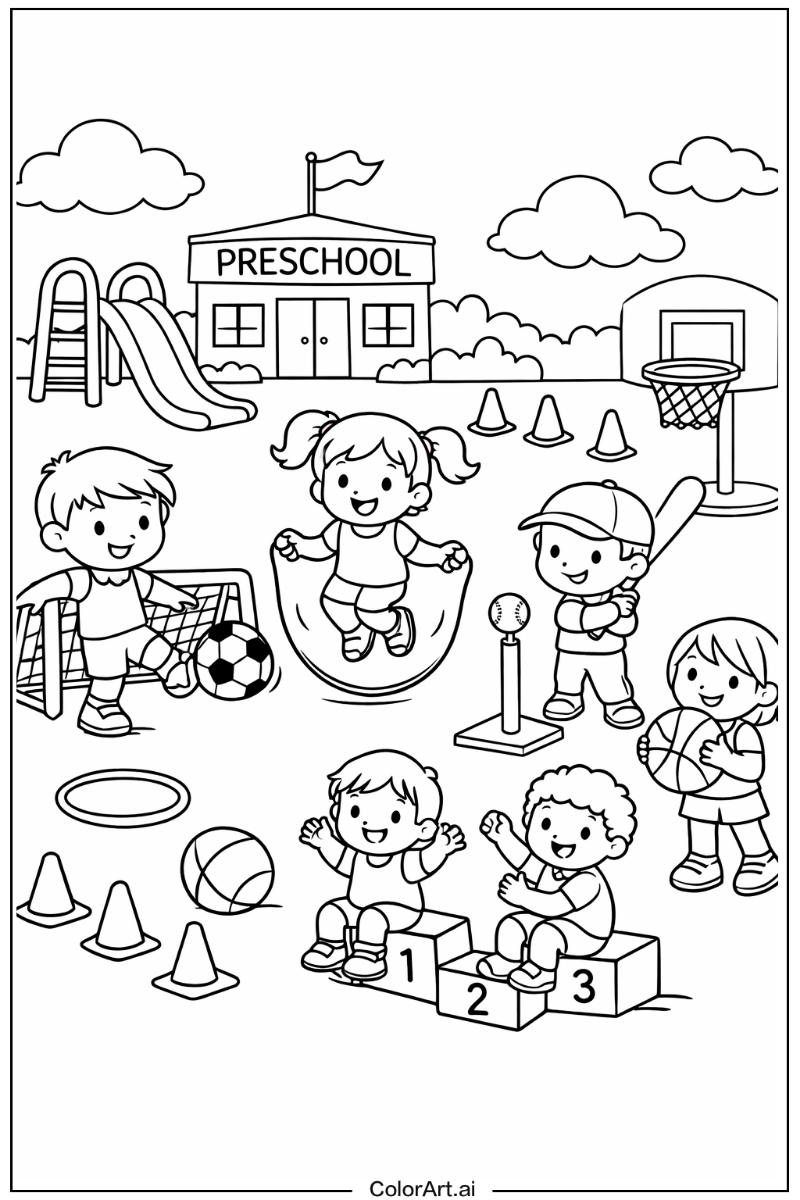 Preschool sports activity Preschool Scene