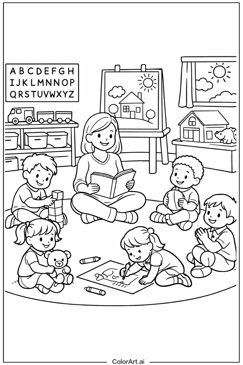 Preschool with Preschool group activity Theme