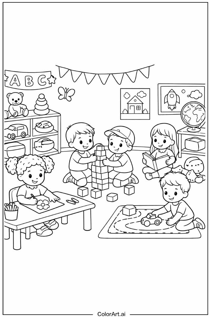 Preschool classmates Preschool Scene