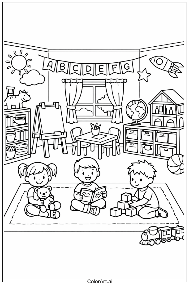 Preschool classroom Preschool Scene 2