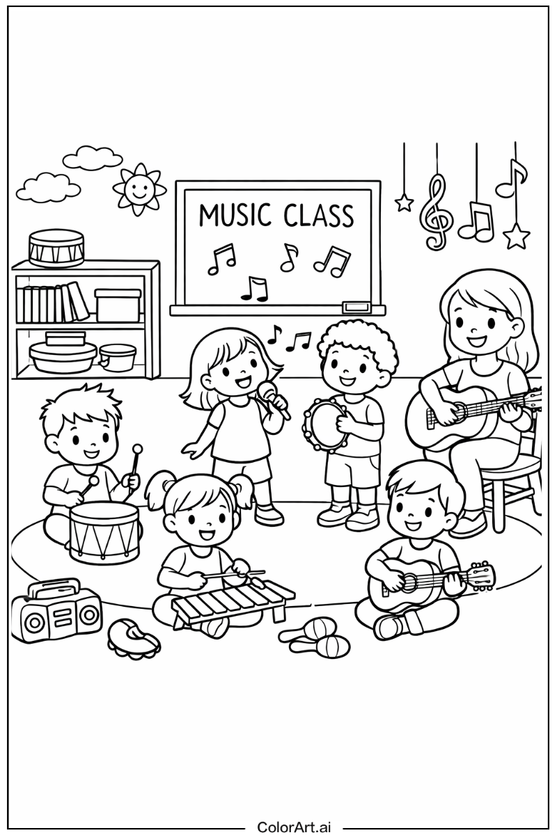Preschool music class Preschool Scene