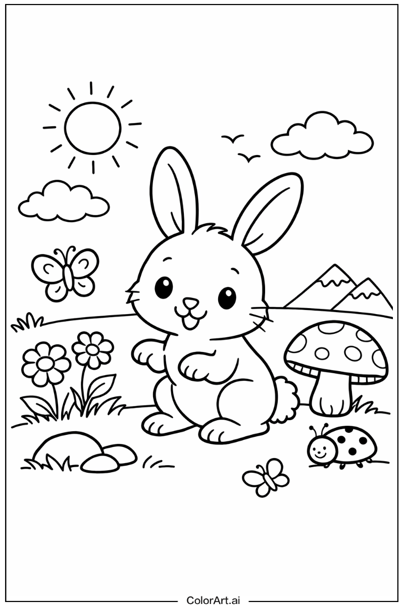 rabbit Playing Outside 3