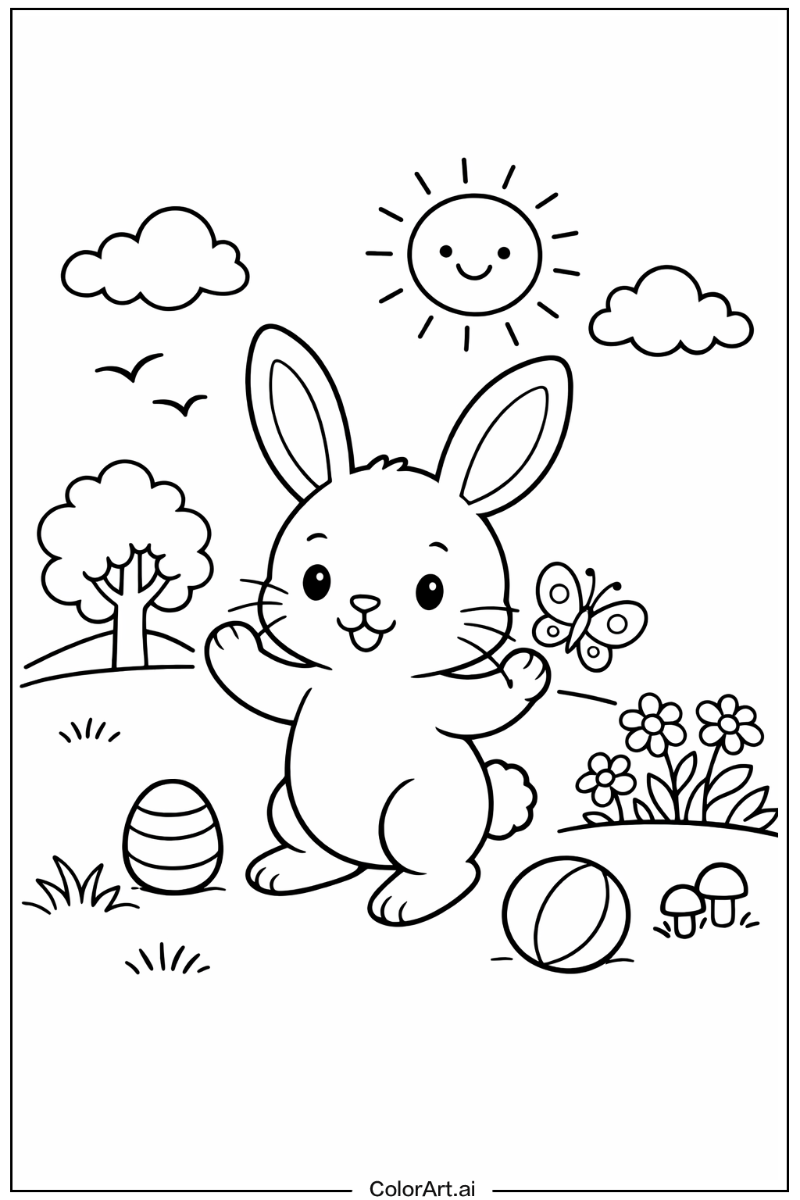 rabbit Playing Outside 1