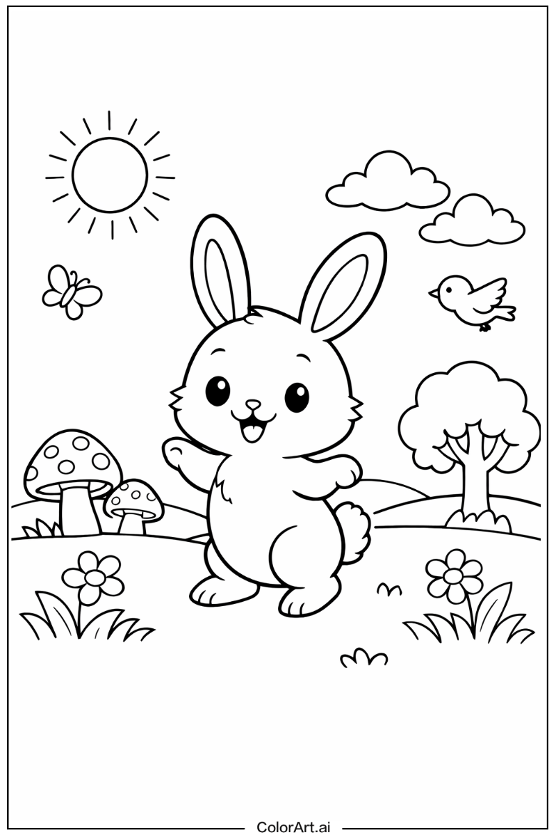 rabbit Playing Outside 4