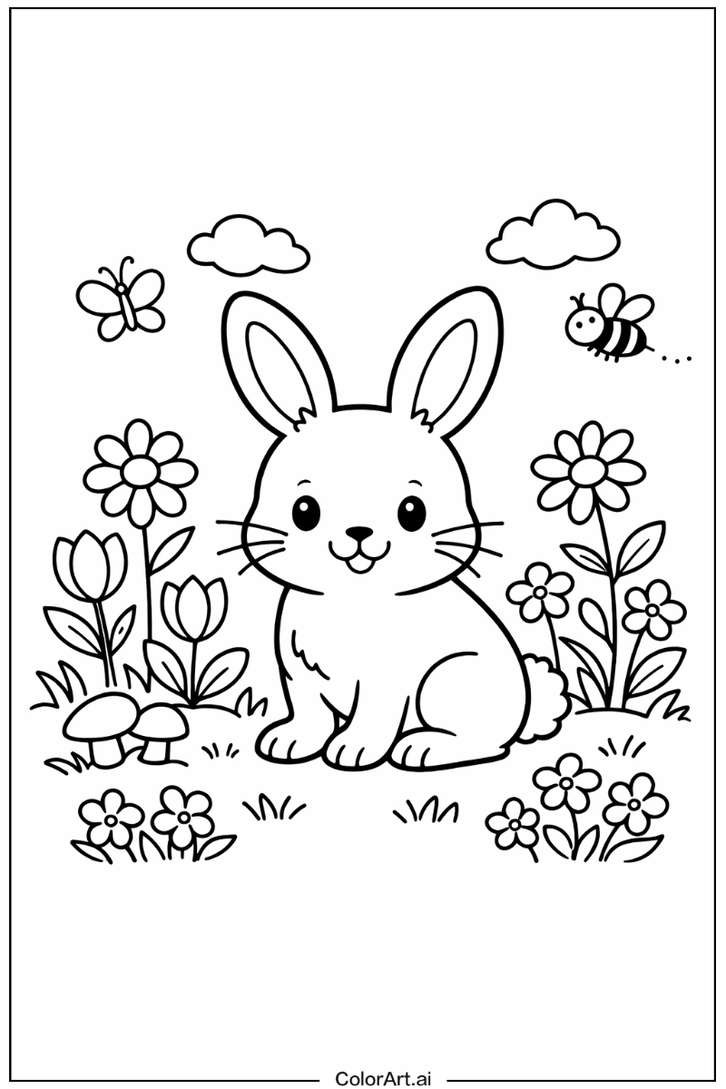 rabbit in a Garden 5