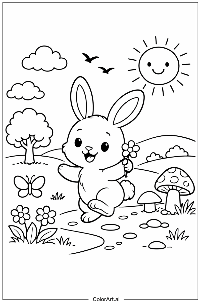 rabbit Playing Outside 5