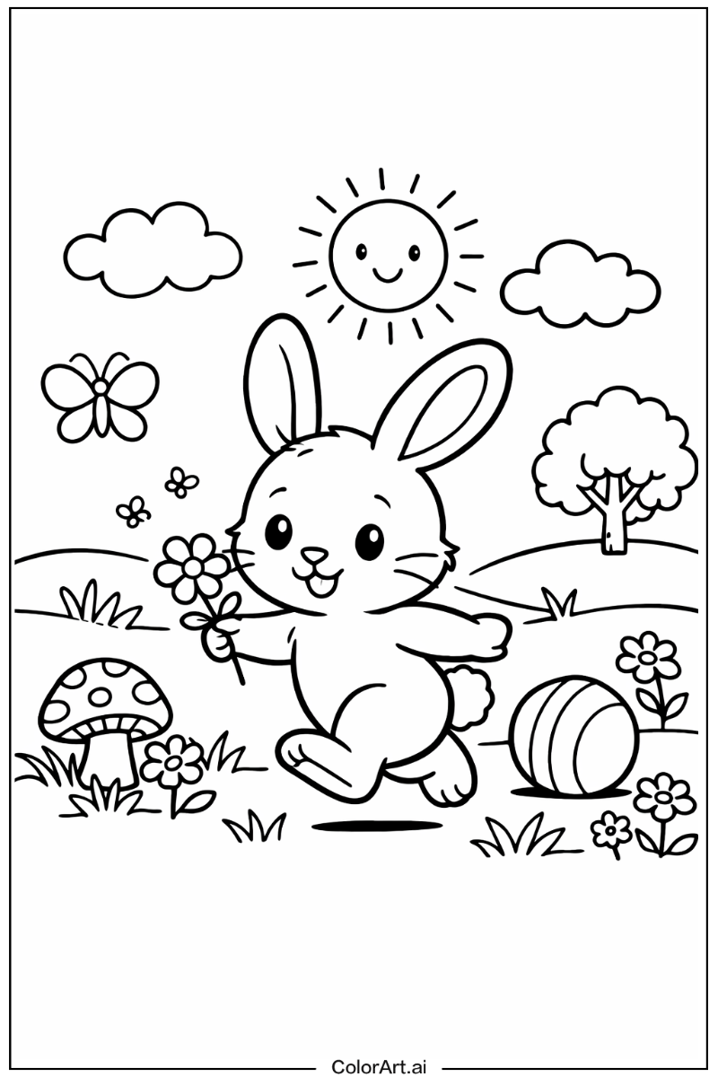 rabbit Playing Outside 6