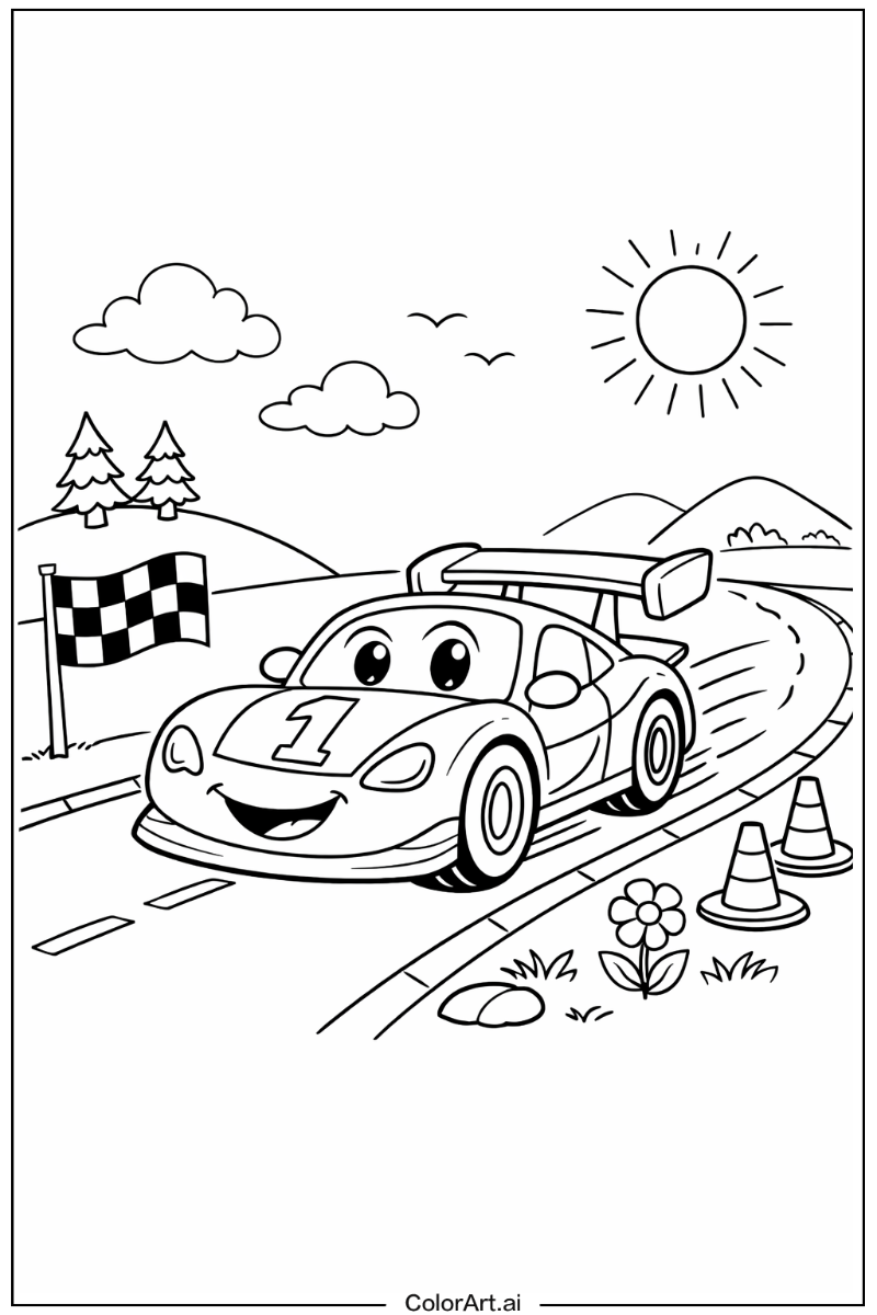 race car Playing Outside 3