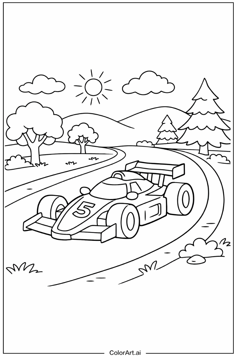race car in Nature 3