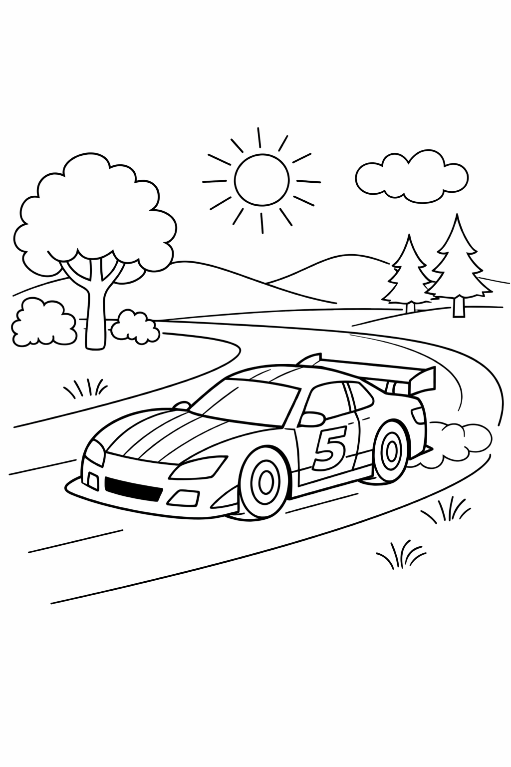 race car in Nature 4
