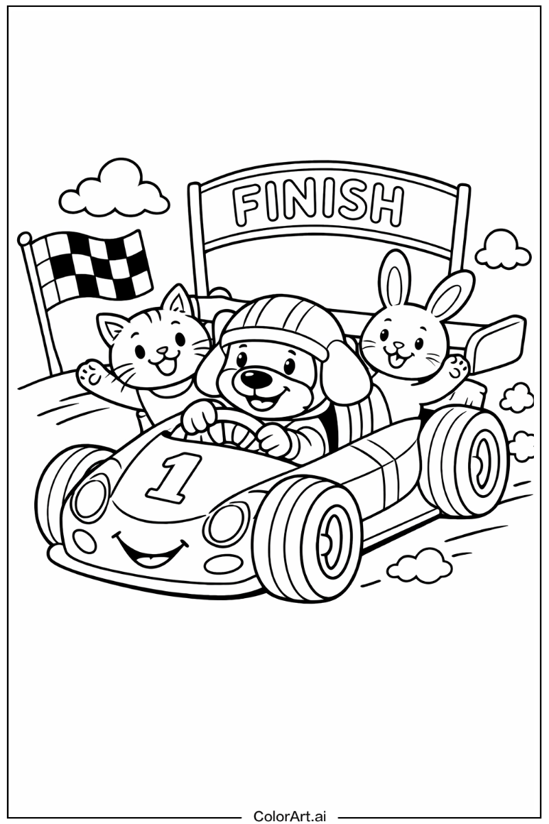 race car with Friends 1