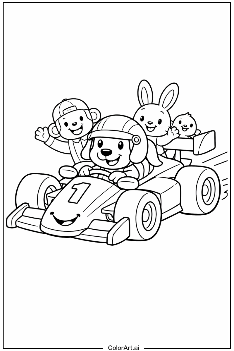 race car with Friends 5