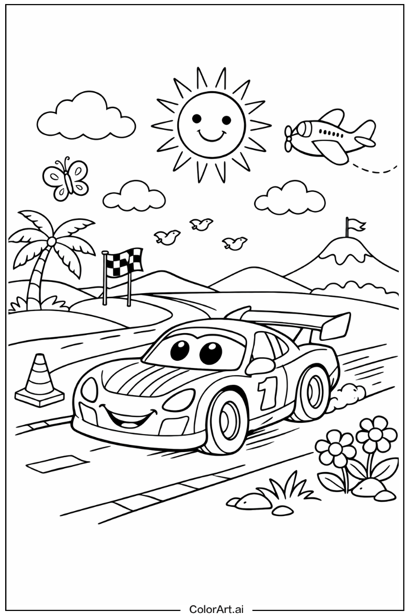 race car Playing Outside 6