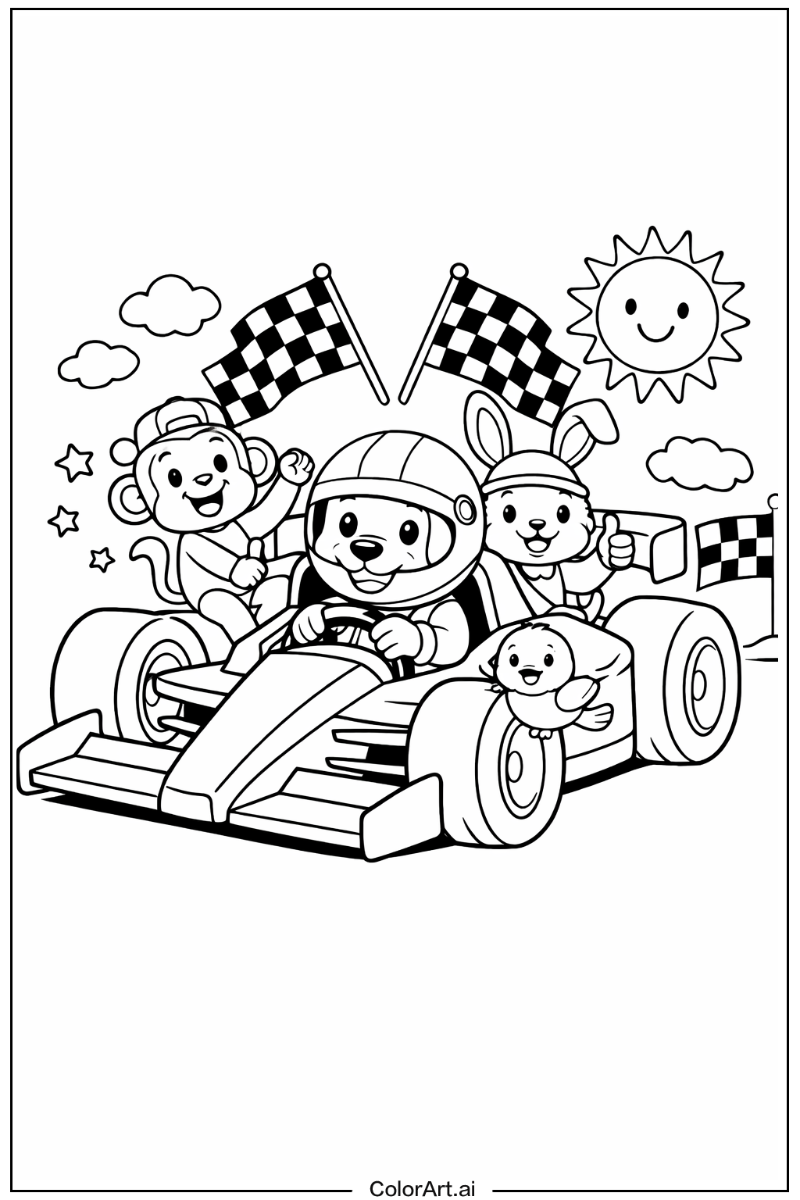 race car with Friends 6