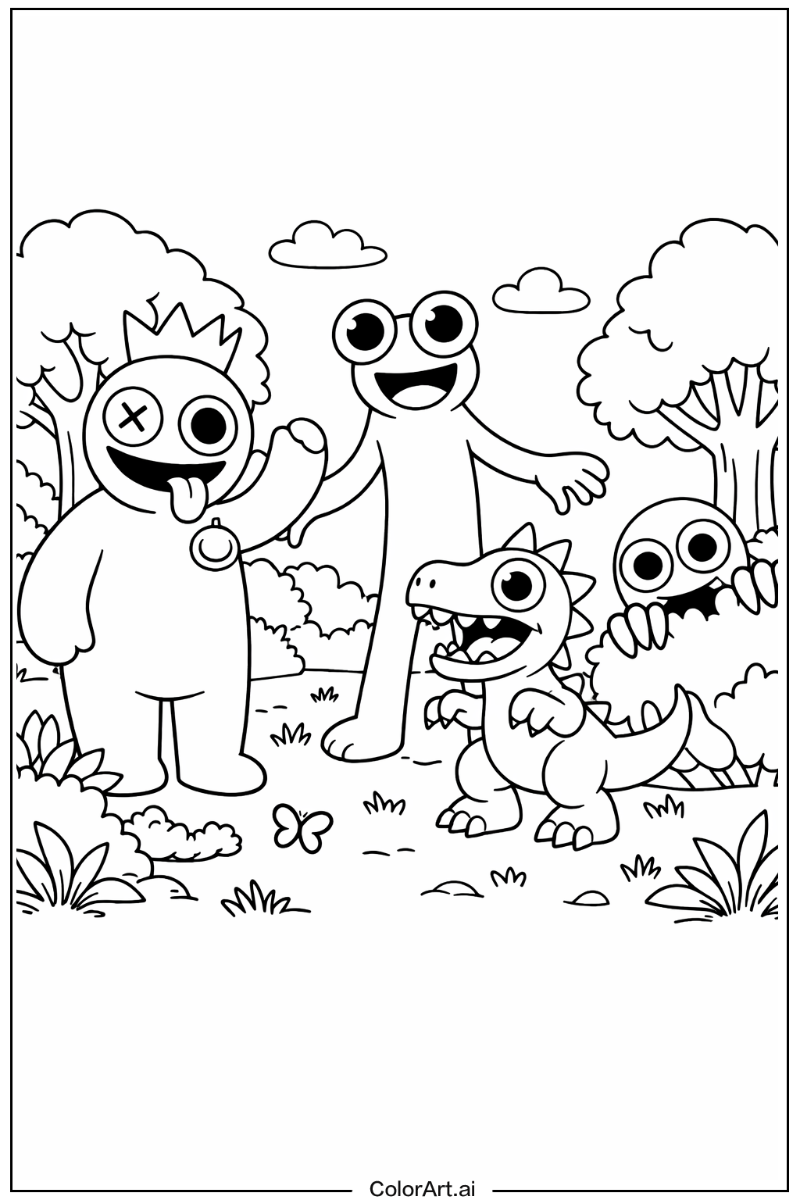 Rainbow Friends Game in Nature 2