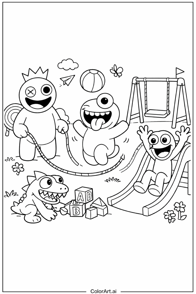 Rainbow Friends Game Having Fun 2