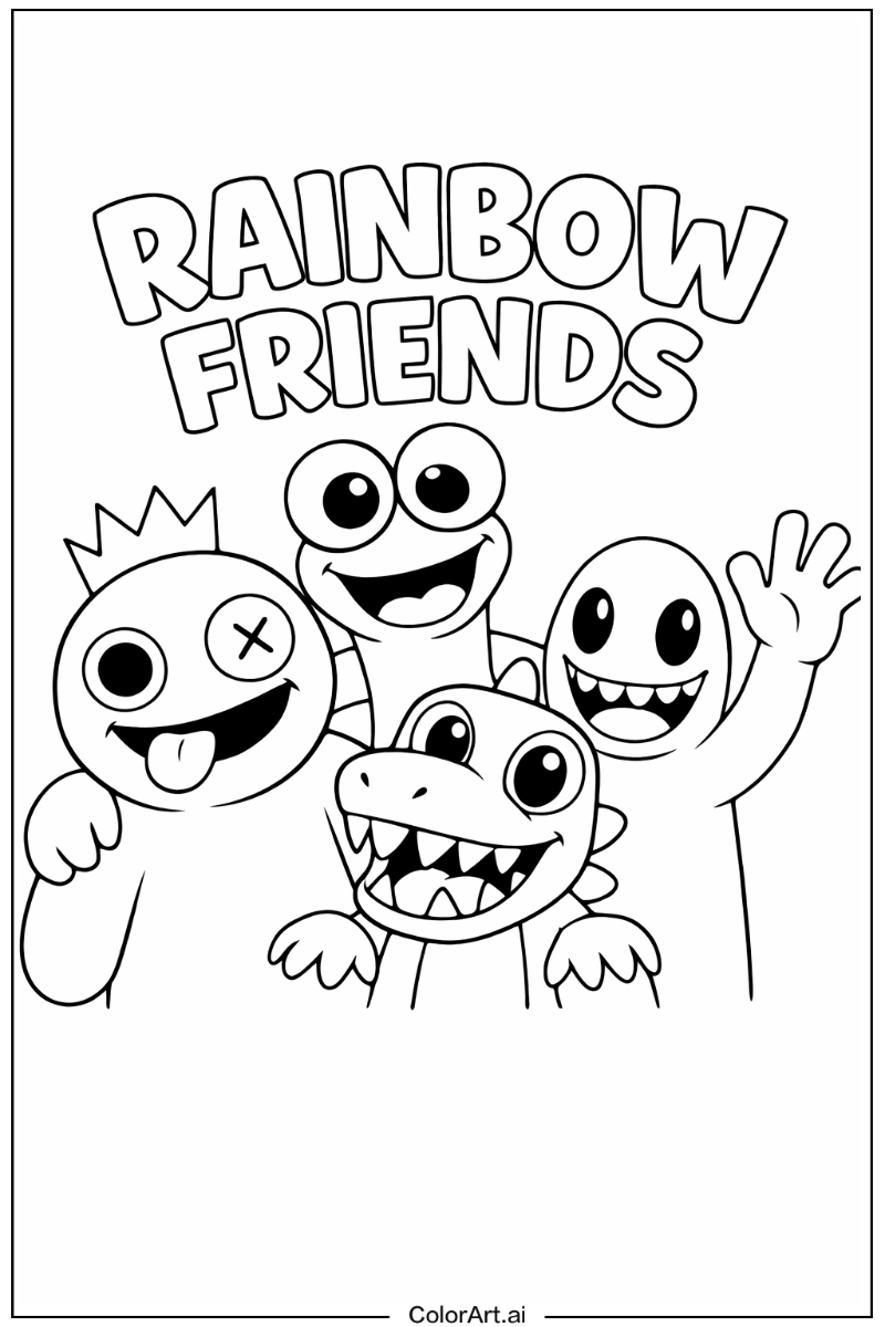 Happy Rainbow Friends Game Portrait