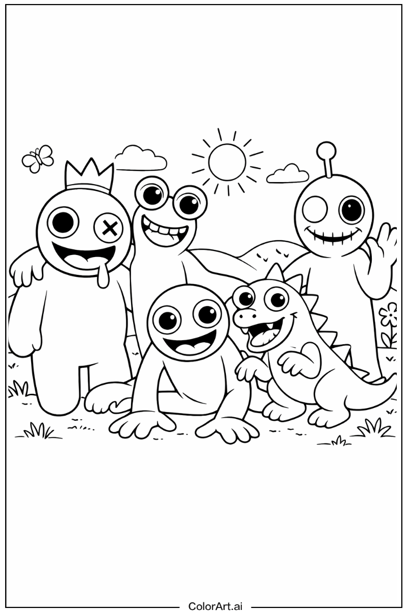 Smiling Rainbow Friends Game 3