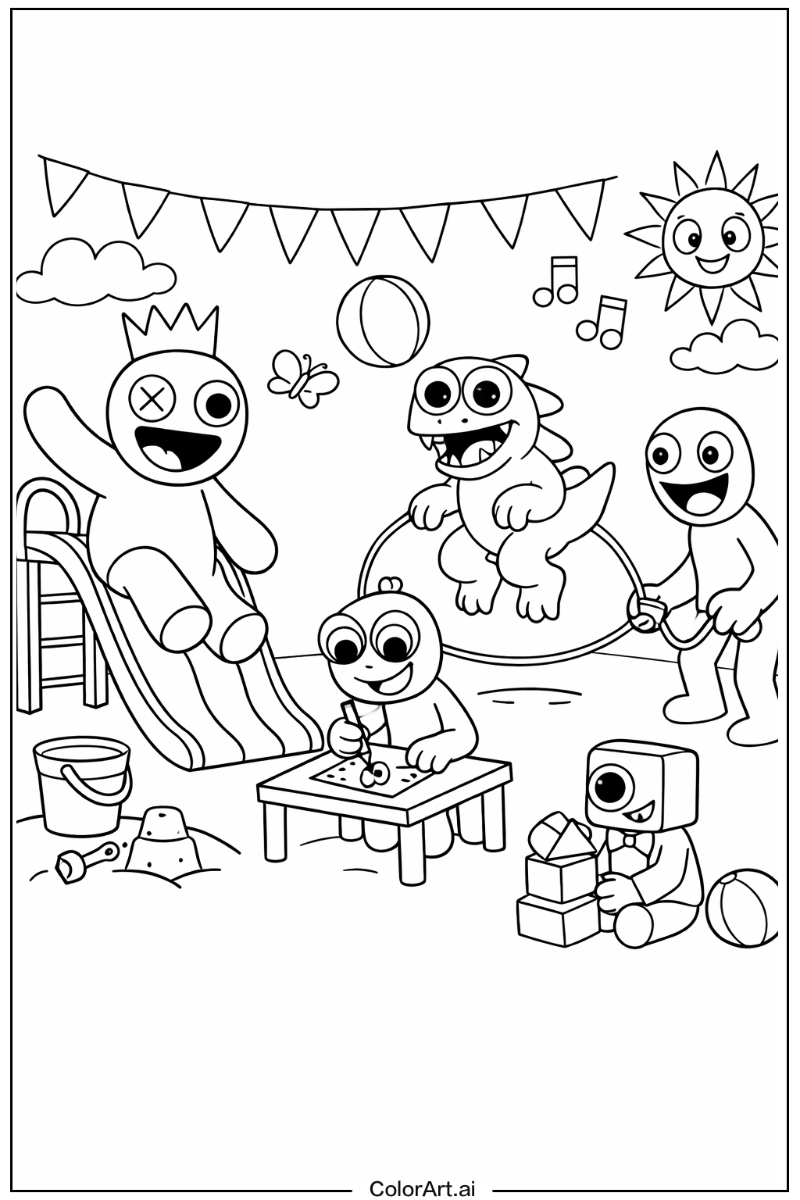 Rainbow Friends Game Having Fun 3