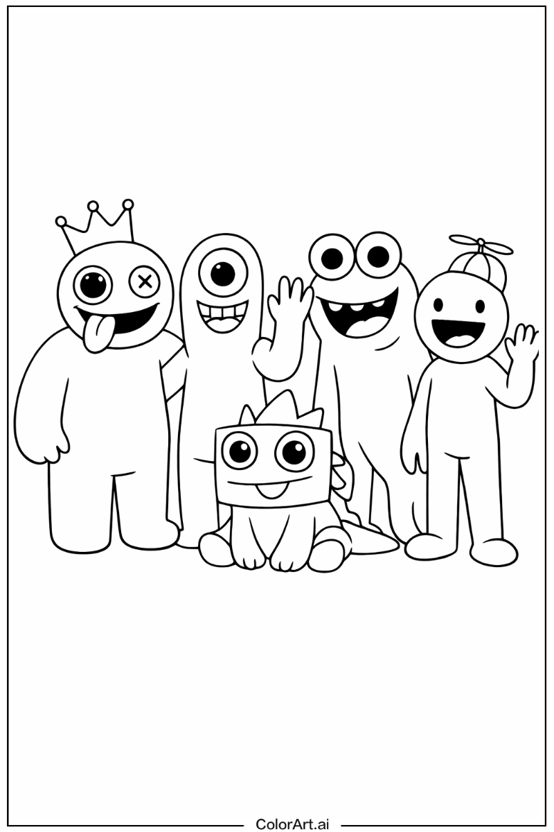 Rainbow Friends Game with Friends 4