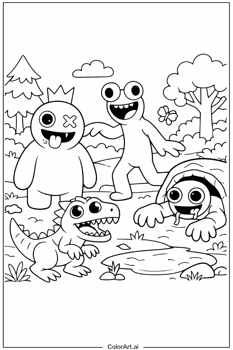 Rainbow Friends Game in Nature 4