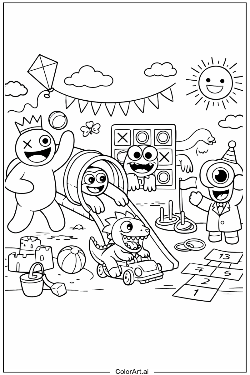 Rainbow Friends Game Having Fun 4