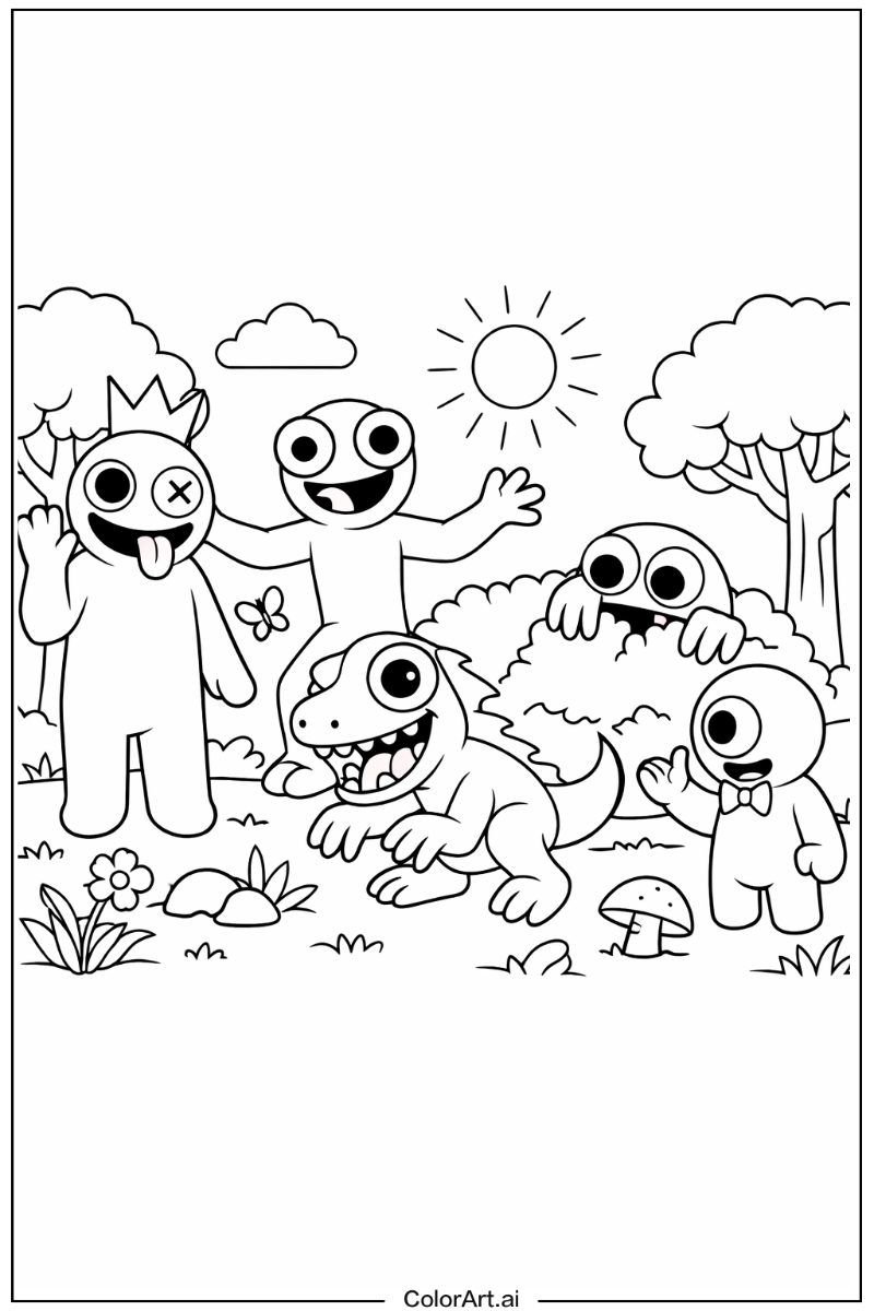 Rainbow Friends Game in Nature