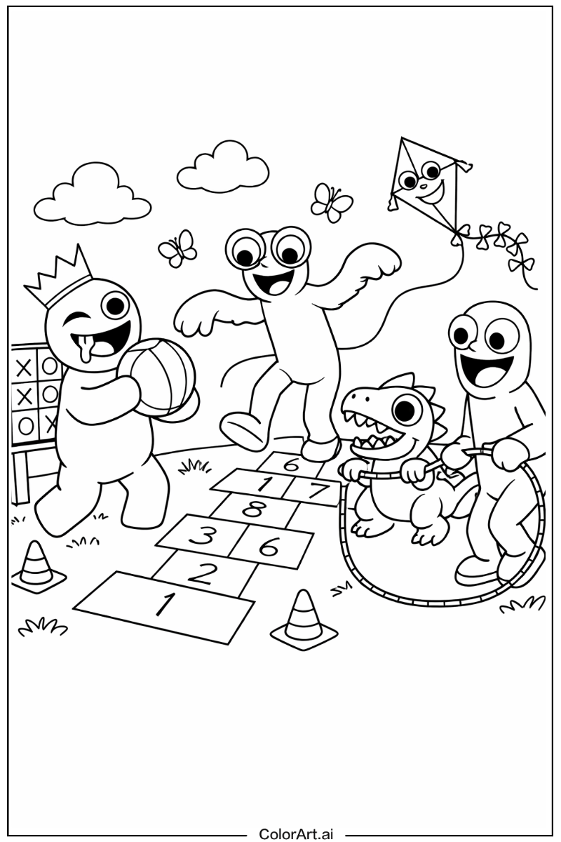 Rainbow Friends Game Having Fun