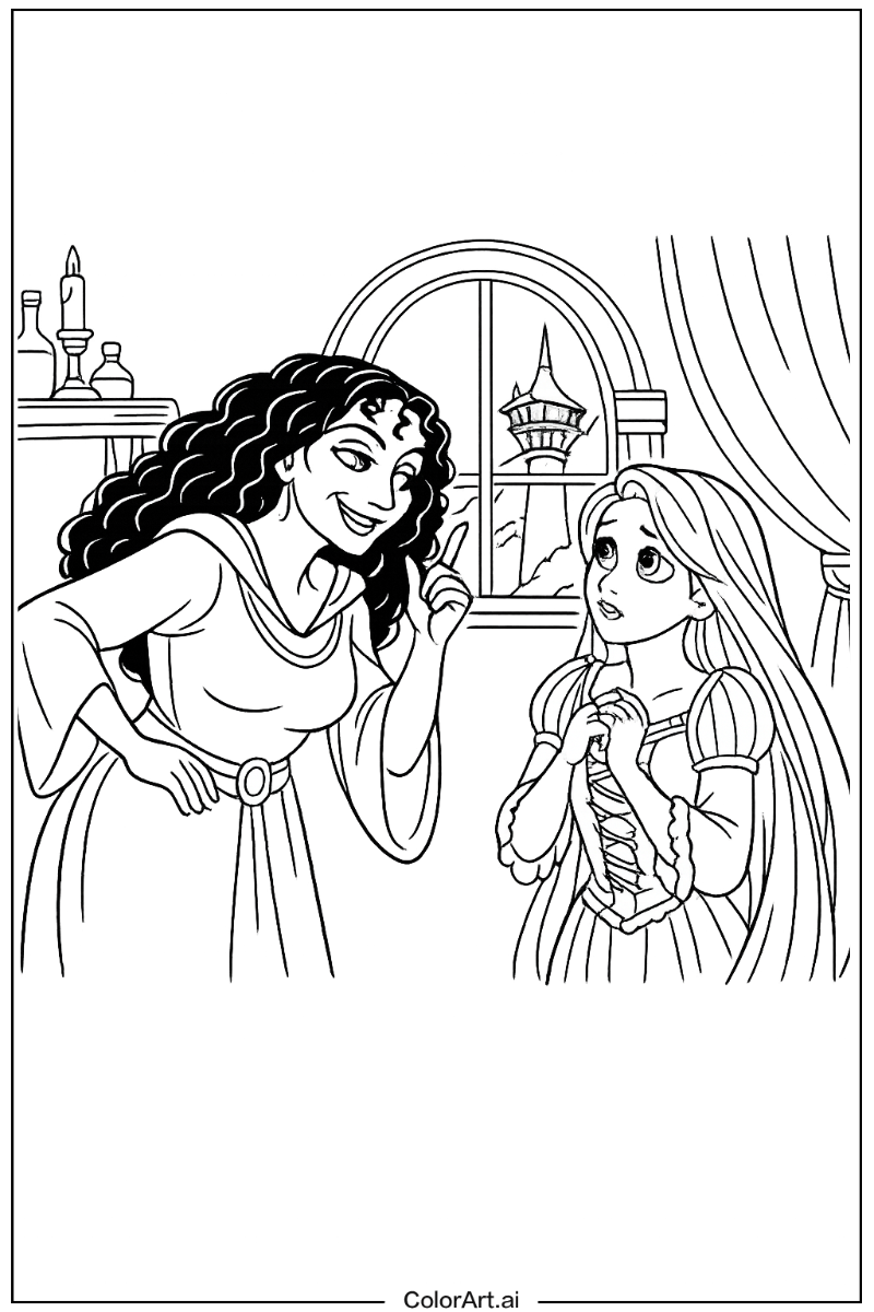 Rapunzel with Mother gothel Theme 2