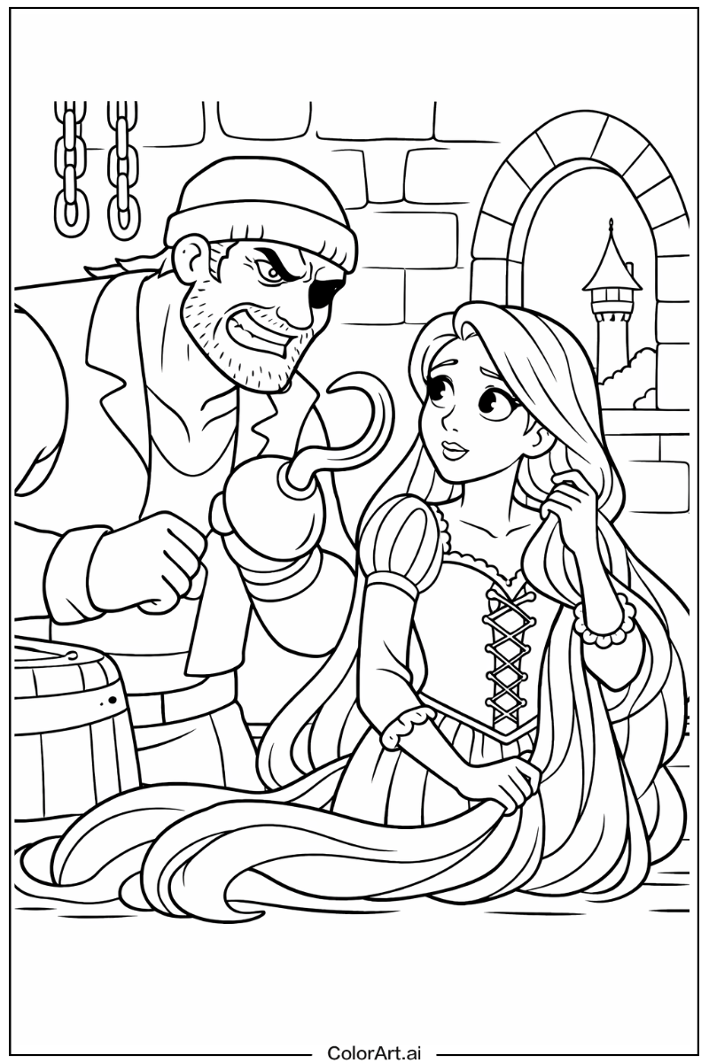 Rapunzel with Hook hand thug Theme 2